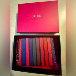 NWT Trina Turk Multicolor Striped Wallet